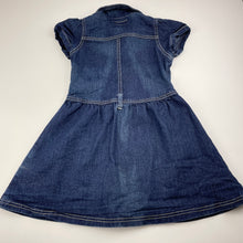 Load image into Gallery viewer, Girls SODA kids, dark stretch denim casual dress, FUC, size 7-8, L: 58cm