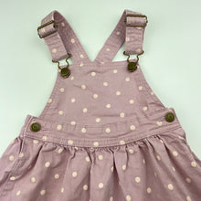 Load image into Gallery viewer, Girls Anko, stretch cotton overalls dress / pinafore, GUC, size 3, L: 48cm