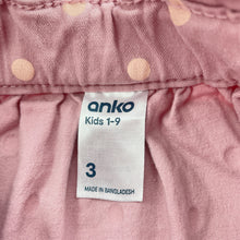 Load image into Gallery viewer, Girls Anko, stretch cotton overalls dress / pinafore, GUC, size 3, L: 48cm