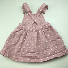 Load image into Gallery viewer, Girls Anko, stretch cotton overalls dress / pinafore, GUC, size 3, L: 48cm