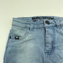 Load image into Gallery viewer, Boys Bad Boy, blue stretch denim shorts, adjustable, GUC, size 8,  