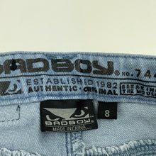 Load image into Gallery viewer, Boys Bad Boy, blue stretch denim shorts, adjustable, GUC, size 8,  