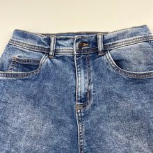 Load image into Gallery viewer, Boys Anko, blue stretch denim jean shorts, adjustable, GUC, size 12,  