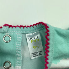 Load image into Gallery viewer, Girls Petit Lem, aqua stripe romper / playsuit, FUC, size 0,  