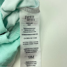 Load image into Gallery viewer, Girls Petit Lem, aqua stripe romper / playsuit, FUC, size 0,  