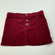 Load image into Gallery viewer, Girls Cotton On, corduroy cotton skirt, adjustable, L: 22cm, EUC, size 2,  