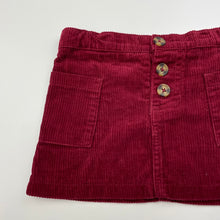 Load image into Gallery viewer, Girls Cotton On, corduroy cotton skirt, adjustable, L: 22cm, EUC, size 2,  