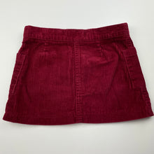 Load image into Gallery viewer, Girls Cotton On, corduroy cotton skirt, adjustable, L: 22cm, EUC, size 2,  