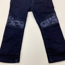 Load image into Gallery viewer, Girls H&amp;M, lightweight stretch denim pants, elasticated, Inside leg: 30.5cm, EUC, size 2,  