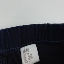 Load image into Gallery viewer, Girls H&amp;M, lightweight stretch denim pants, elasticated, Inside leg: 30.5cm, EUC, size 2,  