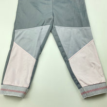 Load image into Gallery viewer, Girls Body Glove, grey &amp; pink track pants, elasticated,  Inside leg: 29cm, EUC, size 1-2,  