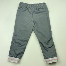 Load image into Gallery viewer, Girls Body Glove, grey &amp; pink track pants, elasticated,  Inside leg: 29cm, EUC, size 1-2,  