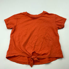 Load image into Gallery viewer, Girls Mango, orange cotton tie front top, EUC, size 4,  