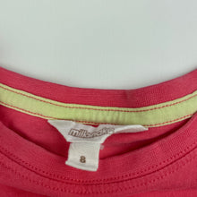 Load image into Gallery viewer, Boys Milkshake, coral cotton t-shirt / top, GUC, size 8,  