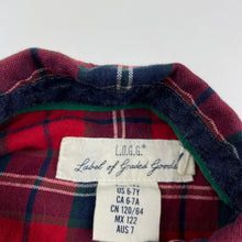 Load image into Gallery viewer, Boys H&amp;M, checked cotton long sleeve shirt, EUC, size 7,  