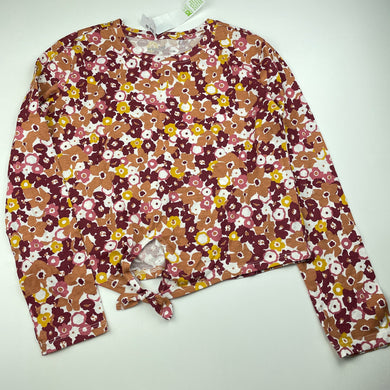 Girls Anko, floral cotton tie fron top, NEW, size 10,  