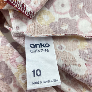 Girls Anko, floral cotton tie fron top, NEW, size 10,  