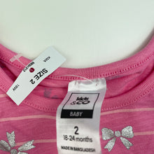 Load image into Gallery viewer, Girls Kids &amp; Co, pink cotton t-shirt / top, NEW, size 2,  