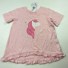 Load image into Gallery viewer, Girls Tiny Little Wonders, pink cotton t-shirt / top, unicorn, NEW, size 2,  