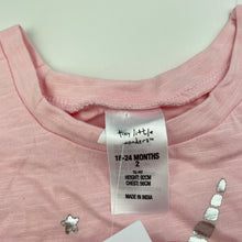 Load image into Gallery viewer, Girls Tiny Little Wonders, pink cotton t-shirt / top, unicorn, NEW, size 2,  