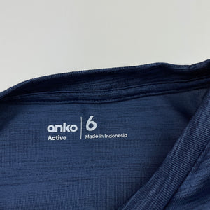 Girls Anko, navy sports / activewear top, EUC, size 6,  