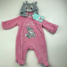 Load image into Gallery viewer, Girls Disney, Bambi, Thumper fleece zip coverall / romper, NEW, size 0000,  