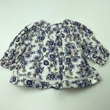 Load image into Gallery viewer, Girls Dymples, cotton lined floral swing top, NEW, size 00,  