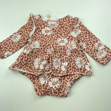 Load image into Gallery viewer, Girls Dymples, long sleeve floral romper dress, NEW, size 00,  