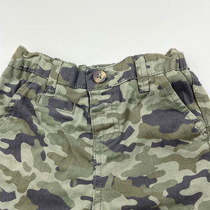 Boys Dymples, khaki camo print cotton shorts, adjustable, NEW, size 1,  