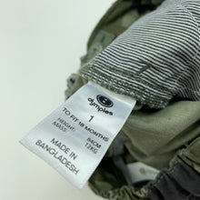 Load image into Gallery viewer, Boys Dymples, khaki camo print cotton shorts, adjustable, NEW, size 1,  