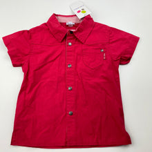 Load image into Gallery viewer, Boys P&#39;tit Bisou, lightweight cotton short sleeve shirt, poppers, NEW, size 12 months,  