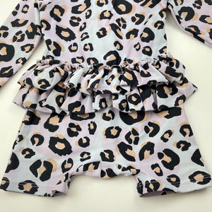 Girls Dymples, long sleeve swim one-piece, FUC, size 0,  