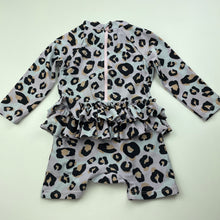 Load image into Gallery viewer, Girls Dymples, long sleeve swim one-piece, FUC, size 0,  