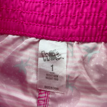 Load image into Gallery viewer, Girls H&amp;T, lightweight board shorts, elasticated, GUC, size 1,  