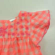 Load image into Gallery viewer, Girls Anko, embroidered lightweight checked top, GUC, size 1,  
