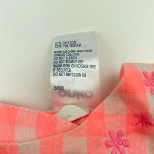 Girls Anko, embroidered lightweight checked top, GUC, size 1,  