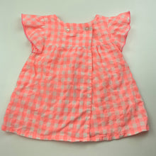 Load image into Gallery viewer, Girls Anko, embroidered lightweight checked top, GUC, size 1,  