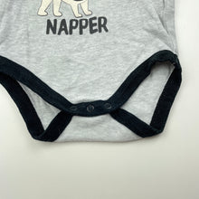 Load image into Gallery viewer, Boys Baby Berry, grey cotton bodysuit / romper, dog, GUC, size 0,  
