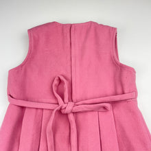 Load image into Gallery viewer, Girls Yellow Betty, lined pink winter dress, armpit to armpit: 32cm, FUC, size 5, L: 61cm