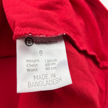 Load image into Gallery viewer, unisex B Collection, red cotton Christmas t-shirt / top, EUC, size 8,  
