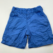 Load image into Gallery viewer, Boys H&amp;T, blue cotton shorts, adjustable, FUC, size 2,  