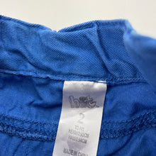 Load image into Gallery viewer, Boys H&amp;T, blue cotton shorts, adjustable, FUC, size 2,  