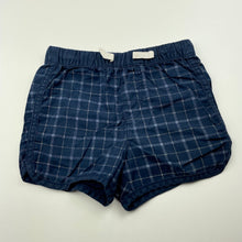 Load image into Gallery viewer, Boys H&amp;M, navy lightweight cotton shorts, elasticated, GUC, size 1,  