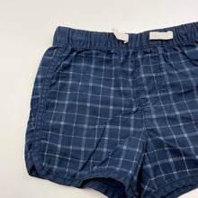 Load image into Gallery viewer, Boys H&amp;M, navy lightweight cotton shorts, elasticated, GUC, size 1,  