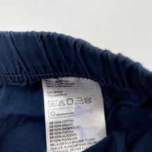 Load image into Gallery viewer, Boys H&amp;M, navy lightweight cotton shorts, elasticated, GUC, size 1,  