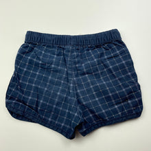 Load image into Gallery viewer, Boys H&amp;M, navy lightweight cotton shorts, elasticated, GUC, size 1,  