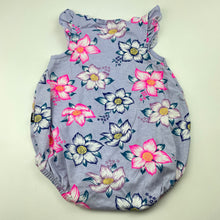 Load image into Gallery viewer, Girls Bonds, floral bubblesuit romper, EUC, size 00,  