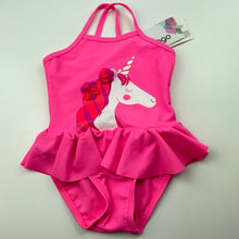 Load image into Gallery viewer, Girls Mango, pink swim one-piece, unicorn, NEW, size 1,  