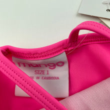 Load image into Gallery viewer, Girls Mango, pink swim one-piece, unicorn, NEW, size 1,  