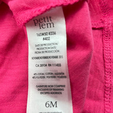 Load image into Gallery viewer, Girls Petit Lem, pink summer top, bows, NEW, size 6 months,  